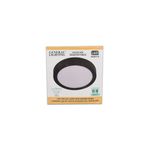 Lámpara plafón LED redonda chocolate 18 W 6000 K General Lighting, empaque frontal con ilustración del producto y