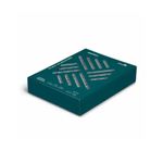 Absorbente de humedad 7.05 onzas Humydry, vista superior diagonal del empaque color verde oscuro con ranuras