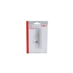 Jaladera de embutir puerta pocket satín John Sterling, producto en su empaque blister transparente y cartón rojo