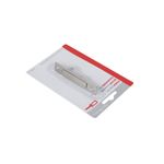Jaladera de embutir puerta pocket satín John Sterling, empaque blister con tarjeta blanca y roja