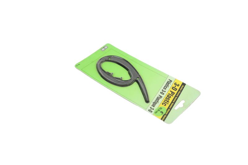 Número 6 de 4 pulgadas plástico Hy-Ko, pieza negra en empaque de cartón verde