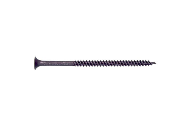 Tornillo gypsum 2x6 HF negro Issa, vista lateral completa sobre fondo blanco
