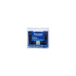 Cerradura manecilla baño Jaén negra Toledo, producto en empaque plástico transparente con tarjeta azul y blanca