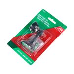 Tope puerta magnético Ace negro mate, producto dentro de su empaque plástico con tarjeta roja y verde