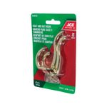 Gancho para ropa abrigo y sombrero 2 piezas 2 5/16 pulgadas dorado Ace, empaque blister con tornillos de fijación