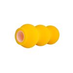 Felpa ondulada para rodillo de 9 pulgadas Nova, vista lateral del rodillo de espuma color amarillo con núcleo blanco