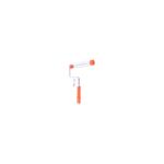 Rodillo para felpa de 5 alambres Nova naranja de 9 pulgadas estándar, vista lateral del armazón y mango naranja