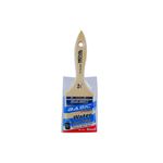 Brocha sintética para pintura de agua Basic Nova blanca de 2 1/2 pulgadas intermedia, en empaque plástico transparente