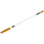Extensión para rodillo aluminio 2 mts intermedia Truper, vista completa del tubo extensible con extremos naranjas