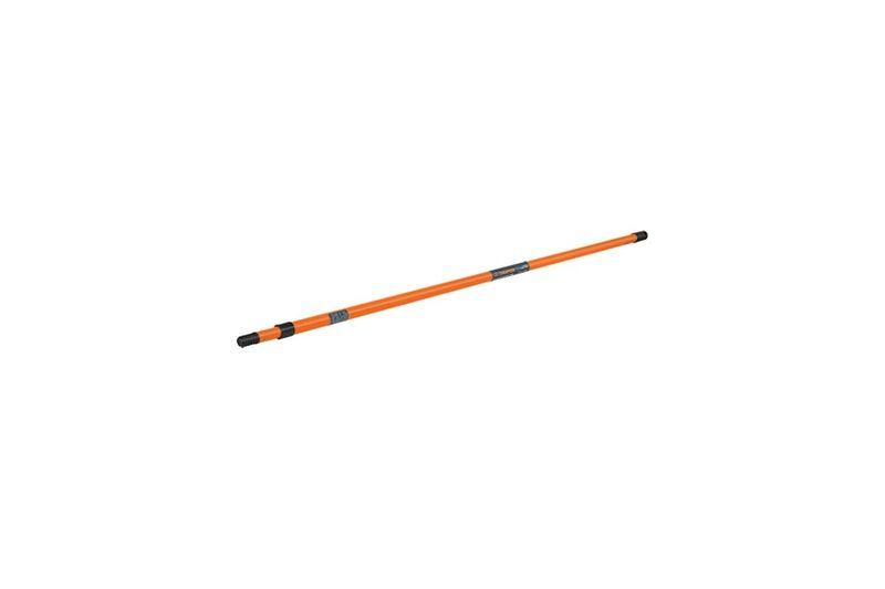 Extensión para rodillo Truper de acero de 2.4 metros estándar, tubo telescópico de color naranja con extremos negros