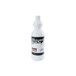 Diluyente corriente Futec de 1 litro, botella plástica blanca con etiqueta blanca y negra
