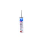 Sellador industrial Pensylvania 300 ml Duretan gris, vista frontal del cartucho con boquilla cónica blanca