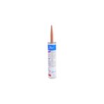 Sellador industrial Pennsylvania de 300 ml Duretan teja clásico, vista frontal del cartucho con boquilla aplicada