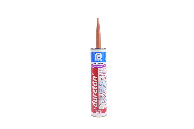 Sellador industrial Pennsylvania de 300 ml Duretan teja clásico, cartucho con boquilla cónica del mismo color