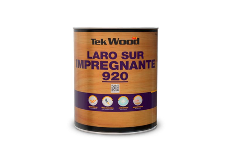 Barniz para madera Laro Sur impregnante 920 teca oscuro Sur, envase cilíndrico metálico con etiqueta frontal