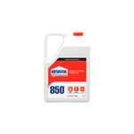 Pegamento blanco para madera de 1 galón Resistol 850, envase plástico blanco con etiqueta roja y tapa roja
