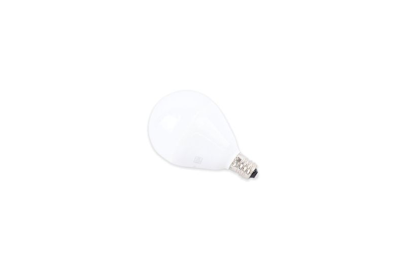 Bombillo LED E12 4 W 250 lm 6500 K 15 000 h G45E12-LED/4W/65 blanco Tecnolite, vista lateral sobre fondo blanco