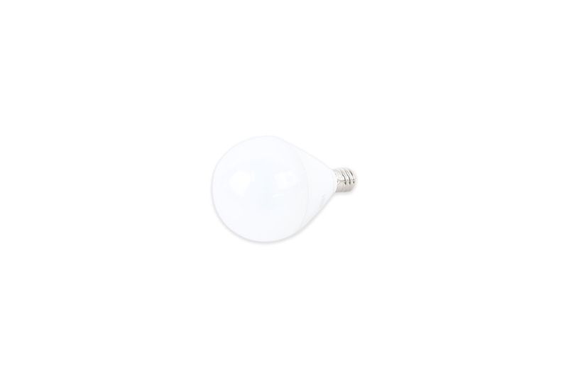 Bombillo LED E12 4 W 250 lm 6500 K 15 000 h G45E12-LED/4W/65 blanco Tecnolite, vista lateral del foco y la base metálica