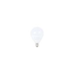 Bombillo LED E12 4 W 250 lm 6500 K 15 000 h blanco Tecnolite, vista frontal del foco con base metálica y globo blanco
