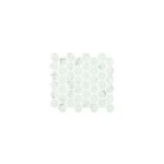 Mosaico hexagonal 33x29.8 blanco mármol mate Togama, detalle de varias piezas ensambladas con vetas grises