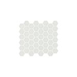 Mosaico Sixties Hex. 33x29.8 blanco mate Togama, vista frontal de lámina con piezas hexagonales blancas
