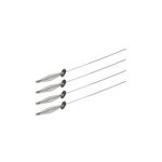 Set de pinchos para BBQ de 4 piezas Grill Mark, cuatro pinchos metálicos plateados con mango en espiral