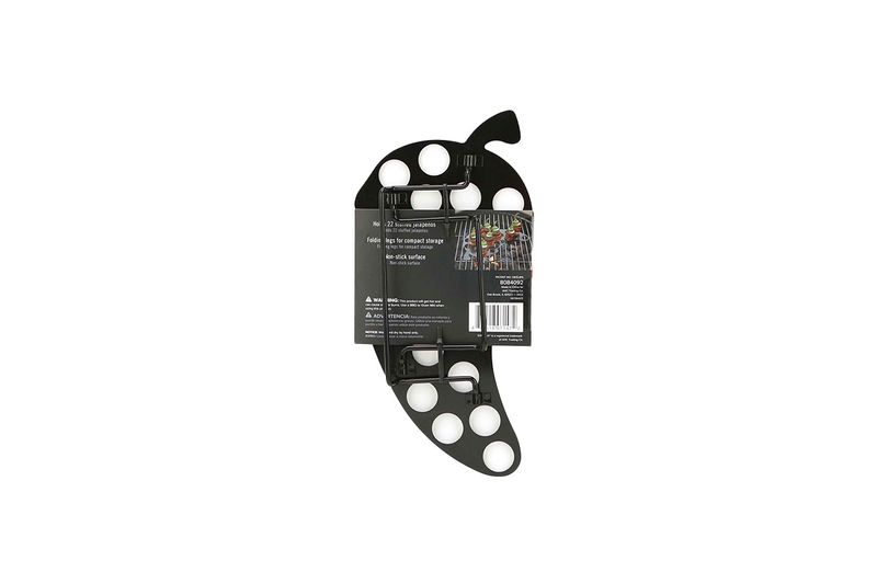 Asador para chiles 11 x 5.25 pulgadas Grill Mark, empaque posterior con instrucciones y código de barras