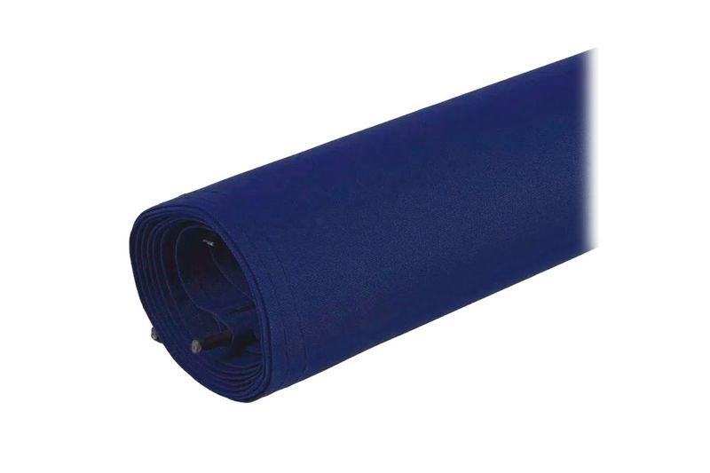Kit cobertor y cenefa para toldo retráctil 2.90 x 2 m color azul Holztek, tela enrollada vista desde el costado