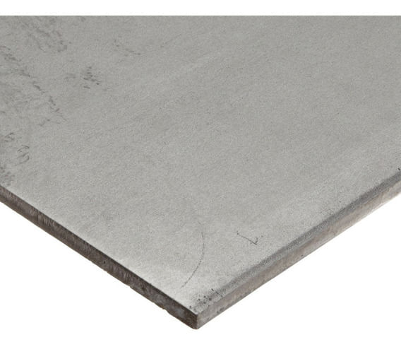 Platina 3 x 1/4 x 6 metros Indenicsa, vista en primer plano del extremo y la superficie metálica gris