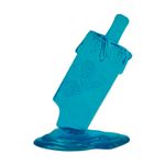 Figura decorativa F. Paleta 18.5x13x24.5 cm Concepts, pieza de color azul translúcido con efecto de derretido en la base