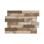 Fachaleta 30x45 Dent Gianna Stone FD Mix café Porcelanite, vista frontal de varias piezas con texturas pétreas irregulares