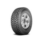 Llanta 245/70R16 107S Wildcat AT2 Mastercraft, vista frontal montada sobre rin plateado con dibujo de banda todoterreno