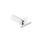 Grapas 1000 piezas Stanley de 5/16 pulgadas para uso pesado, tiras de metal plateado fuera de su caja plástica blanca