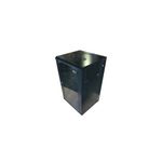 Gabinete pared abatible con ventiladores negro Newlink 20 UR 39 pulgadas altura, vista diagonal del equipo cerrado