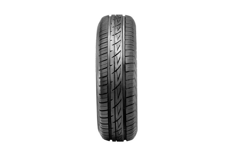 Llanta 175/70R14 F-600 84T Firestone, vista frontal de la banda de rodadura con sus surcos y dibujo