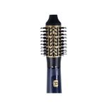 Cepillo de cabello Sapphire Luxe Remington, primer plano del cabezal redondo dorado y mango azul