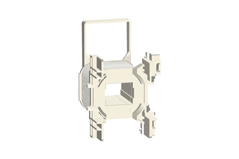 Bobina para contactor Schneider Electric de 240 VAC para LC1D40-LC1D65, vista frontal del componente en color blanco