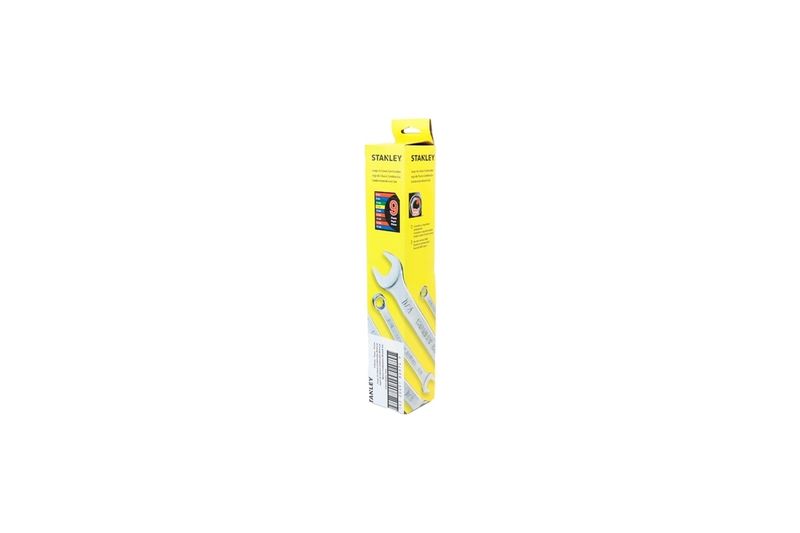 Juego de llave combinada Stanley de 8 mm-17 mm de 9 piezas, en su empaque amarillo con visor transparente