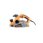 Cepillo eléctrico profesional Truper de 3-1/4 pulgadas y 850 W, vista lateral en colores naranja y gris