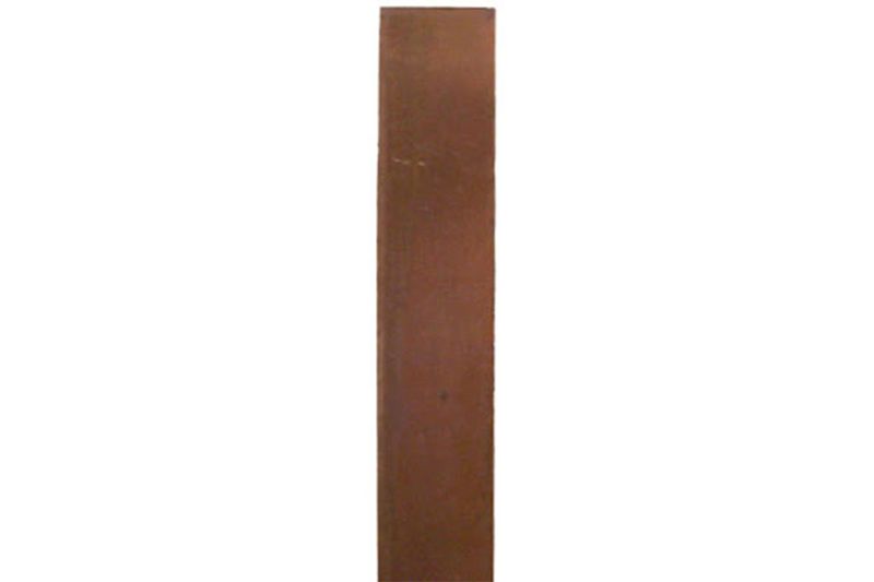 Barra de cobre 50x5 mm x 4 mts Sinsa, vista frontal de la pieza metálica alargada en color cobre