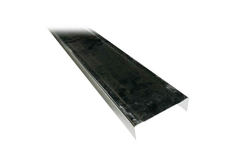 Canal PA-Cal.20 4 pulgadas x 10 pies SINSA, vista en perspectiva del perfil metálico galvanizado