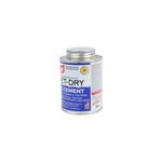 Pegamento cemento PVC wet dry azul Lanco de 8 onzas, vista frontal del envase metálico con etiqueta blanca y azul