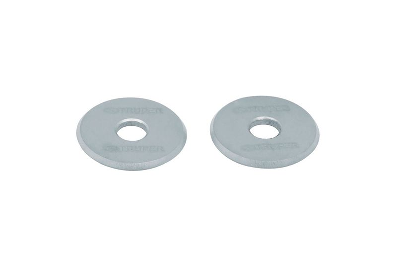 Cuchilla para corta azulejo 2 piezas para modelo 12931 Truper, dos discos metálicos circulares con orificio central