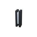 Mini poste exterior Lumos LED 11.8 IP65 7 W 127 V negro Blumenau, vista frontal del cuerpo rectangular con luz central