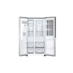 Refrigerador Inverter Instaview Door in Door 812 l Craft Ice LG, vista interior con puertas abiertas y divisiones blancas