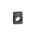 Transformador de corriente 800/5 Square D, dispositivo negro con orificio central y tornillo de ajuste superior