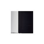 Refrigerador Inverter InstaView sin dispensador SBS 655 L silver LG, primer plano detallado de las puertas frontalmente