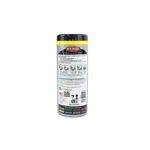 Toallas de alta resistencia para limpiar y dar brillo a acero inox. 30 pack Weiman, vista posterior del envase cilíndrico