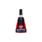 Pegamento Super Glue ultra líquida Loctite, envase rojo y negro con boquilla negra y etiqueta frontal informativa