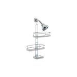 Organizador de ducha ajustable caddy 3 niveles Interdesign, estantería metálica cromada colgada de la regadera